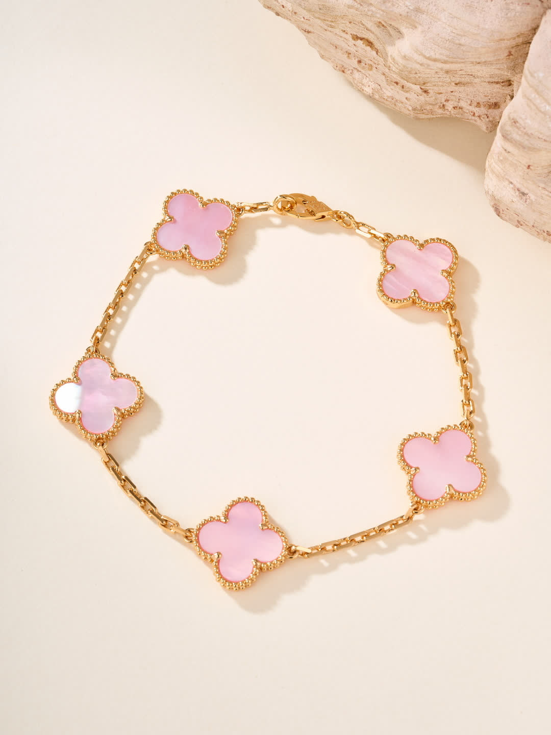 Van Cleef & Arpels Alhambra Pink Gold Earrings